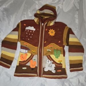 Kids Brown Animal Adventure Sweater Unisex Design! Unisex design! So cute!